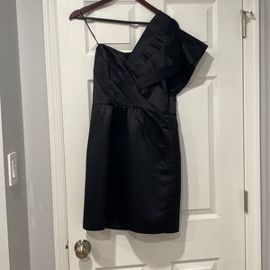 Aqua dresses one shoulder black mini gown/dress size 10